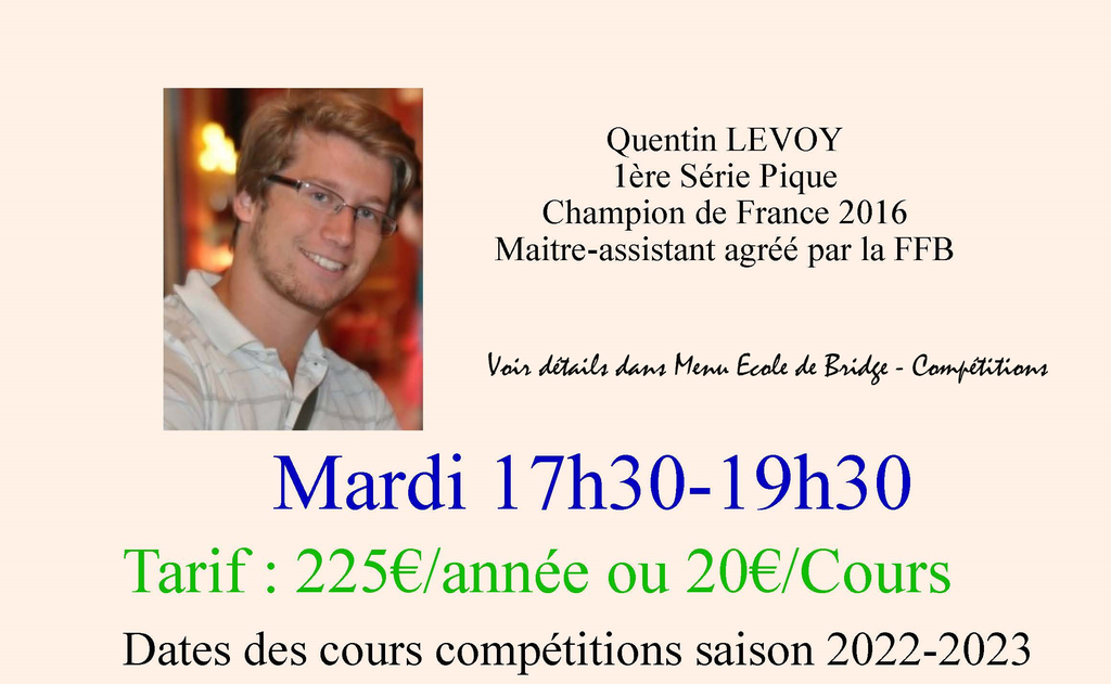Nouveau cours compétition Quentin Levoy