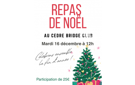 Repas de Noël mardi 16 décembre
